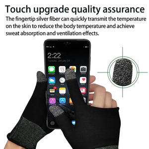 Găng Tay Chơi Game, Hai Ngón Màu Bạc, Thoáng Khí, Chống Mồ Hôi, Màn Hình Nhạy Cảm, Thiết Kế Mới 2022 - Product Image 3
