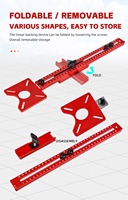 Support de rainure de fraisage et de fraisage circulaire en alliage d'aluminium réglable pour le travail du bois