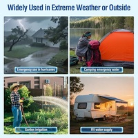 Réservoir d'eau pliable en bâche PVC tissée 1000D, imperméable et anti-UV, avec robinet, pour camping, urgence et sécheresse