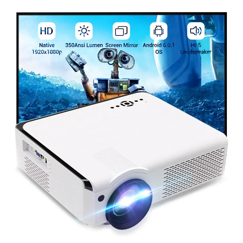 Hotack wholesale 4k lcd mini projector led high definition film for family 3D home theater projecteur