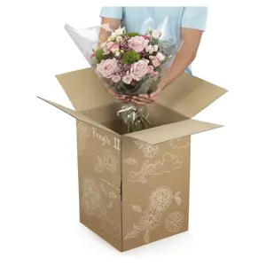 China wholesale custom eco-friendly printing pink color small gift packaging corrugated shipping mail box