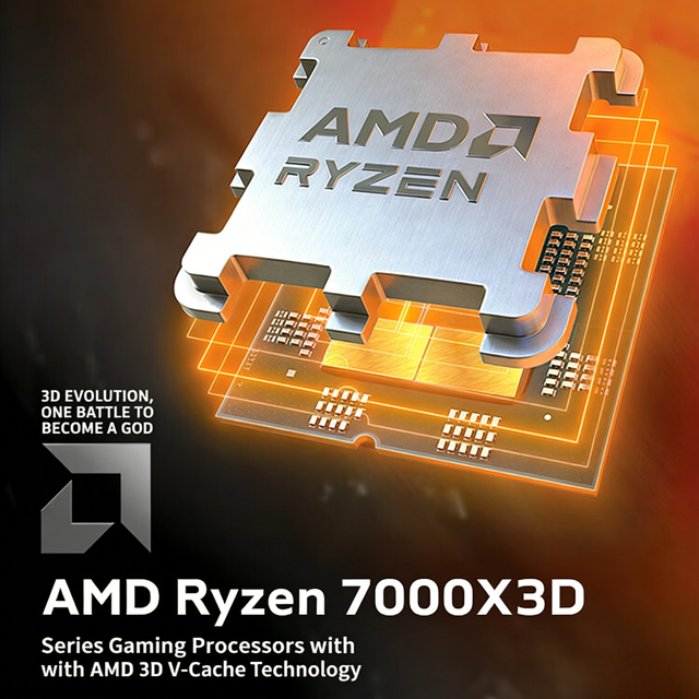 Ryzen 7 7800X3D game processor 8 cores 16 threads Game cache Acceleration up to 5GHz boxed CPU to play DW/Delta/CSGO