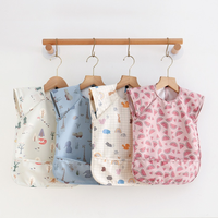 Bavoirs personnalisés pour bébés, fermeture à bouton imperméable, lavable, élasthanne/coton