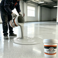 Peinture époxy pour sols en sable coloré à haute résistance à l'usure, revêtement de sol en sable de quartz époxy bicomposant, antidérapant, imperméable, commercial