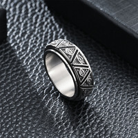 Bague pivotante unisexe en acier inoxydable hypoallergénique, style punk œil de démon mystique, bijou anti-stress tendance