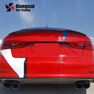 Becquet de coffre arrière en Fiber de carbone, aileron postérieur sombre, Style V, pour Audi A3 S3 RS3 8V Sedan de 2013 à 2016 - Product Image 3
