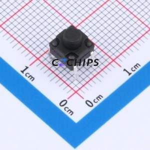TS017-CBY1EH6.0 Tactile Switch Through hole-4P,6.1x6.1mm Switch Single Pole Single Throw Round Button 1.8N Through Hole - Product Image 1