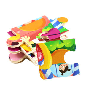 24 pezzi di cartone animato Puzzle temi classici blocco di corrispondenza gioco di apprendimento giocattoli educativi per bambini ragazzi ragazze - Product Image 6