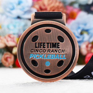 Medallas Deportivas de Recuerdo, Medallas de Pickleball Redondas Esmaltadas en Oro, Plata y Cobre, Medallas Deportivas Personalizadas con Logotipo de Aleación de Zinc - Product Image 4