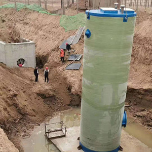 Integrated Prefabricated Pumping Station Underground Sewage Lifting Equipment 6m Suction Head Flange Connection Electric Power - Product Image 1