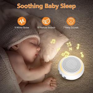 Oem Xách Tay Trắng tiếng ồn Loa ánh sáng ấm áp ánh sáng ban đêm Du Lịch Tường âm thanh máy - Product Image 3