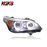 Ensemble de phares LED KGKB pour BMW Série 5 E60 520i 525i 530i 2003-2010 Angel Eyes Bi-LED Projecteur Double Couleur DRL Plug & Play