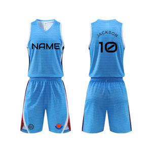 カスタムメイドの通気性のあるポリエステル製ショーツ、昇華プリントロゴ入り、男の子・大人向け、特定のバスケットボール用品、バスケットボールジャージ - Product Image 3