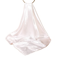 Écharpe en soie carrée personnalisée de luxe avec imprimé mors de cheval, 90 cm, châle en satin bleu pour cadeaux promotionnels et mode
