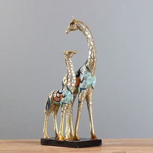 Sculpture d'animal <span class=keywords><strong>girafe</strong></span> en résine, artisanat en résine Art Déco, ornements de table créatifs en forme de cerf, décoration intérieure, cadeaux - Product Image 6