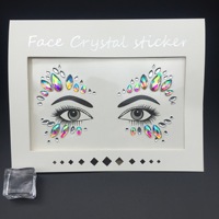 Nouveaux autocollants pour le visage et le corps, en strass et cristaux brillants effet diamant, pour festivals et déguisements