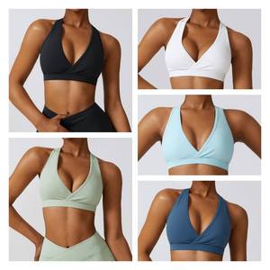 XINXU Nuevo Yoga Top Acolchado Secado rápido Fitness Sólido Alto impacto Gimnasio Chaleco Mujeres Sujetador deportivo - Product Image 2