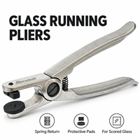 Pince à verre à ressort avec coussinets de protection pour la découpe de feuilles de verre pré-coupées, épaisseur de coupe 30 mm, coupe maximale 200 mm