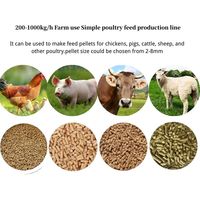 Machine de fabrication d'aliments pour poulets simples mélange d'aliments pour animaux broyeur d'aliments pour volailles et mélangeur pour petite ferme entrepôt du Nigeria