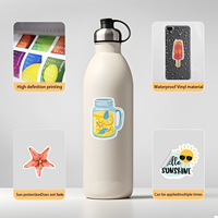 Autocollants Mignons Été Rafraîchissant 60 Pièces : Noix de Coco, Tranche de Citron, Soda, Lunettes de Soleil – Décalcomanies en Vinyle Étanche pour Coque de Téléphone
