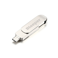 Memoria USB Giratoria de Metal OTG, USB 3.0, Interfaz Dual USB-A y Tipo C, Pendrive con Logotipo Personalizado para Teléfono, Laptop, Regalo Empresarial