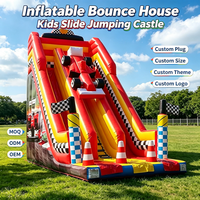 Toboggan gonflable professionnel double piste en PVC, château coloré pour enfants, idéal pour la location événementielle en extérieur