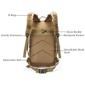 Venta al por mayor para hombre personalizado 35L sistema MOLLE 3 días Bug Out bolsa asalto senderismo mochila táctica - Product Image 4