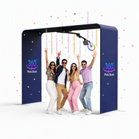 Machine de photomaton avec caméra 360 degrés, cabine vidéo Sky 360 Top Spinner pour mariage, fête, événement