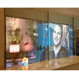 เทคโนโลยีจอ LED P20 จอ LED แบบยืดหยุ่นโปร่งใสสำหรับติดตั้งภายในอาคาร สำหรับหน้าต่างร้านค้า/การโฆษณา - Product Image 1