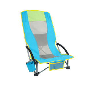 كرسي شاطئ خفيف الوزن بتصميم عصري قابل للطي مصنوع من البوليستر 600D والشبك مع أرجل منخفضة - Product Image 3