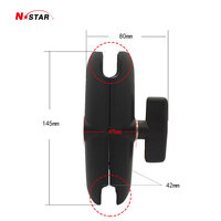 Bras de moniteur mural à double prise 15 cm en aluminium, support de tablette Vesa, support de tablette pour ordinateur portable