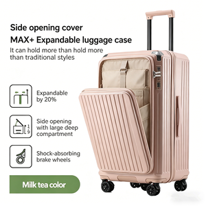 Grande <span class=keywords><strong>valise</strong></span> rigide extensible à ouverture par le haut avec roulettes pivotantes, coque rigide tout en PC, bagage cabine - Product Image 6