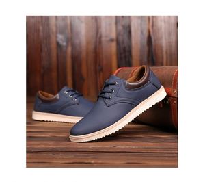 Scarpe in Pelle Impermeabili da Uomo con Punta Rinforzata, Chiusura con Lacci, Alla Moda e Leggere per Lavoro e Uso Quotidiano - Product Image 1