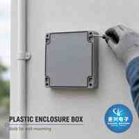 Boîtier en plastique gris à deux parties avec canal d'étanchéité, boîte de jonction électrique extérieure pour montage mural