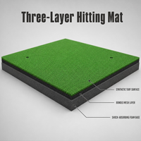 Tapis d'entraînement de golf modèle 1515NB - Gazon en nylon de 15 mm avec mousse NBR absorbant les chocs de 15 mm - Tapis de frappe pour swing de golf