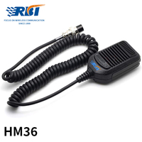 Microphone haut-parleur mobile HM36 en plastique avec suppression du bruit, connecteur aviation 8 broches PTT pour radio de voiture Icom IC718 IC7200 IC7600