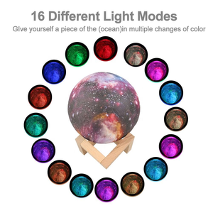 Creative 16 colores <span class=keywords><strong>LED</strong></span> 3D Galaxy <span class=keywords><strong>Lamp</strong></span> <span class=keywords><strong>Remote</strong></span> & Touch <span class=keywords><strong>Control</strong></span> <span class=keywords><strong>Lamp</strong></span> Moon Light para regalos - Product Image 4