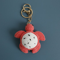 Handgebreide fruit-schildpad sleutelhanger, schattig handgebreid schildpad tasbedeltje, dierenhanger, meerdere fruitmodellen voor sleutels en rugzakken