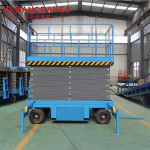 4m Mobile Man Lift Scaffolding Hydraulic <b>Battery</b> Trailer Electric Scissor Type Aerial Work Platform - Product Image 5