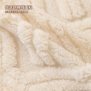 Creamy Soft Cotton Fleece <b>Sofa</b> <b>Cover</b> 145-185Cm Solid Color One Piece Non Slip Cushion <b>Sofa</b> Blanket - Product Image 4