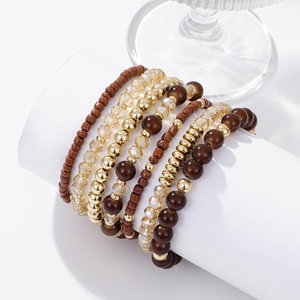 Braccialetti Boho alla Moda, Set Unisex per Feste, Gioielli Intrecciati a Mano in Legno, Abbinabili a Tutto per Appuntamenti - Product Image 2