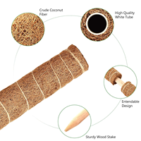 Poteaux en fibre de coco écologiques, rétenteurs d'humidité, pour le soutien des plantes de jardin et domestiques, des pots de fleurs et des jardinières, et comme poteaux en mousse.