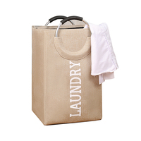 Panier de rangement pliable pour vêtements, en polyester 100%, capacité 35L, 32x25x50cm, portable, pour usage domestique