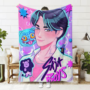 Nueva Manta de Felpa Suave con Estampado de Dibujos Animados Saja para Niños, K-POP, Demon Hunters, Superventas - Product Image 1