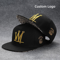 Casquette Snapback Unisexe Personnalisable avec Logo, 6 Panneaux, Visière Plate, Réglable, Style Urbain, Voyage et Sport