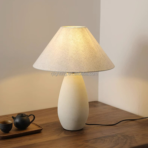 Phong Cách Mỹ Tối Giản Phòng Ngủ Khách Sạn Đầu Giường Nghiên Cứu Ăn Uống Màu Trắng Cổ Điển Văn Phòng Trang Trí Nội Thất Đèn Bàn Gốm - Product Image 5