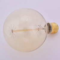 Ampoule LED à filament droit vintage Edison, modèle G95, corps de lampe en verre et aluminium, décorative, CE/VDE B22/E26/E27 Ra80