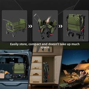 Silla Plegable Reclinable <span class=keywords><strong>para</strong></span> Exteriores, <span class=keywords><strong>Playa</strong></span> y Camping, con Ruedas Universales y Carrito Pequeño - Product Image 4