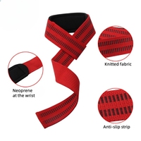Logo Personnalisé Sport Élastique Polyester Soutien Poignet Bandage Antidérapant Néoprène Barre de Musculation Culturisme Fitnes