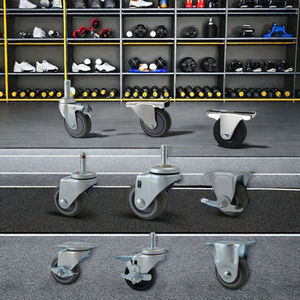 Strong Soft Rubber Surface Cart Wheels Includes <b>Mounting</b> Bolts 360 Degree Swivel And Precision Ball Bearing For Storage Shelves! - Product Image 6
